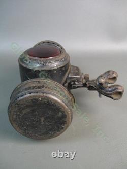 Antique 1914 Dietz Eureka Automobile Carriage Kerosene Oil Lamp Red Lens Lantern