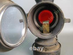 Antique 1914 Dietz Eureka Automobile Carriage Kerosene Oil Lamp Red Lens Lantern