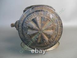 Antique 1914 Dietz Eureka Automobile Carriage Kerosene Oil Lamp Red Lens Lantern