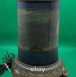 Antique 1930s Scene-in-Action Ship Lighthouse Motion Lamp Cast Iron Parts Repair