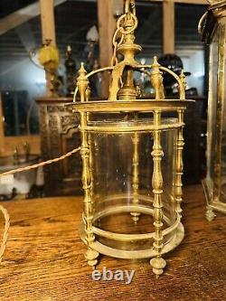 Antique 19thC English Brass Hall Lantern by'Faraday & Son London