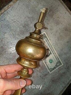 Antique 19th Century Brass Whale Oil Lamp BREVETE FT SGDG