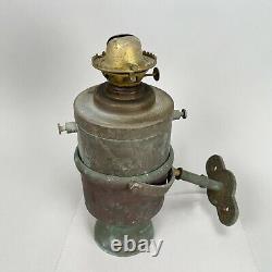 Antique 19th Century P & A Hanging Brass Oil Lamp Lantern Nautical Marine Ship