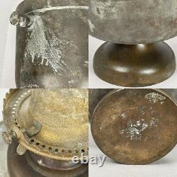 Antique 19th Century P & A Hanging Brass Oil Lamp Lantern Nautical Marine Ship