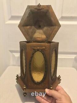 Antique 19th Century Venetian or Italian 12.5 Gondola Lamp Lantern (6 Sided)