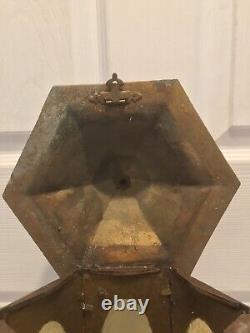 Antique 19th Century Venetian or Italian 12.5 Gondola Lamp Lantern (6 Sided)