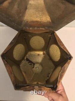 Antique 19th Century Venetian or Italian 12.5 Gondola Lamp Lantern (6 Sided)