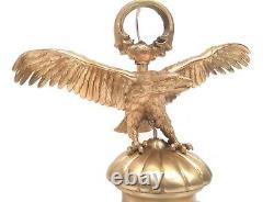 Antique 26´´ Lamp Lantern Chandelier Figural Eagle Lions French Bronze Restored