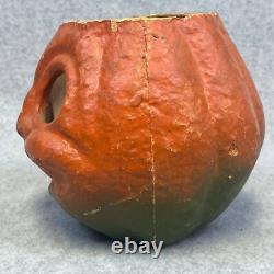 Antique 6 Paper Mache Halloween Jack O Lantern Candy Container German VTG