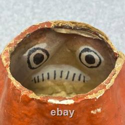 Antique 6 Paper Mache Halloween Jack O Lantern Candy Container German VTG