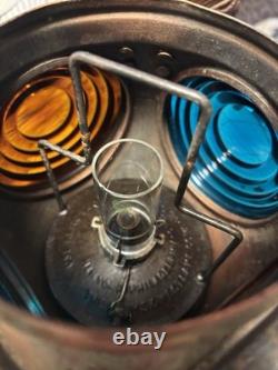 Antique ADLAKE Non-Sweating Lamp Chicago Railroad Train Switch Lantern Tested