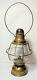 Antique American Brass Kerosene Lantern With Swinging Handle c 1885