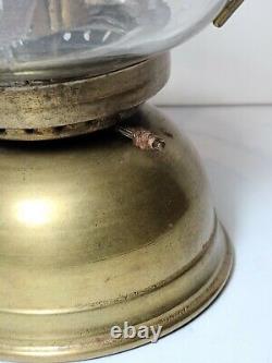 Antique American Brass Kerosene Lantern With Swinging Handle c 1885