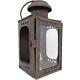 Antique American Sheet-Iron and Glass Portable Candle Lantern c. 1840