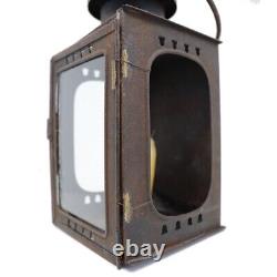 Antique American Sheet-Iron and Glass Portable Candle Lantern c. 1840