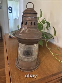 Antique Anchor Oil Lamp Brass Copper Nautical Ship Lantern Boat Light 13x 5.5