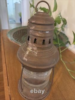 Antique Anchor Oil Lamp Brass Copper Nautical Ship Lantern Boat Light 13x 5.5