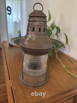 Antique Anchor Oil Lamp Brass Copper Nautical Ship Lantern Boat Light 13x 5.5