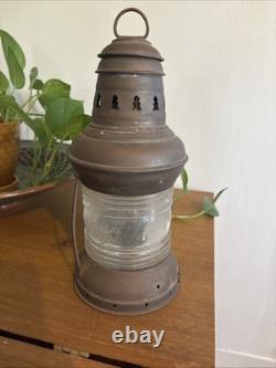 Antique Anchor Oil Lamp Brass Copper Nautical Ship Lantern Boat Light 13x 5.5