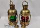 Antique Anchor Oil Lamp Set of 2 Vintage Marine Lantern, Nautical Ship Oil