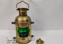 Antique Anchor Oil Lamp Set of 2 Vintage Marine Lantern, Nautical Ship Oil