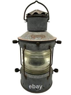 Antique Anchor Original Maritime Ship Light Lantern Lamp Nautical Decor