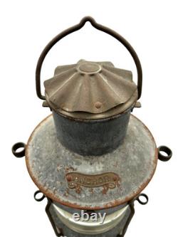 Antique Anchor Original Maritime Ship Light Lantern Lamp Nautical Decor