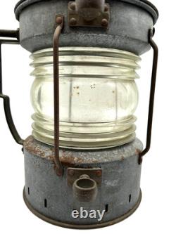 Antique Anchor Original Maritime Ship Light Lantern Lamp Nautical Decor
