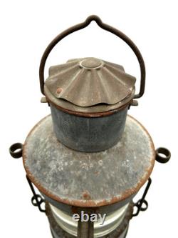 Antique Anchor Original Maritime Ship Light Lantern Lamp Nautical Decor
