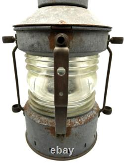 Antique Anchor Original Maritime Ship Light Lantern Lamp Nautical Decor
