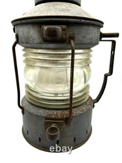 Antique Anchor Original Maritime Ship Light Lantern Lamp Nautical Decor