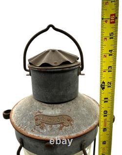 Antique Anchor Original Maritime Ship Light Lantern Lamp Nautical Decor