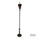Antique Art Nouveau Etched Metal Pole Floor Lamp Light Lantern A