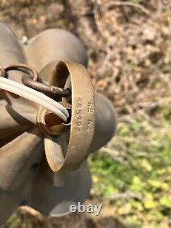 Antique Art Nouveau Imposing Brass Lantern