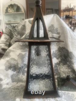 Antique Arts And Crafts Glasgow School Anodised copper Lantern