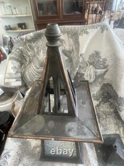 Antique Arts And Crafts Glasgow School Anodised copper Lantern