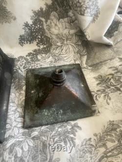 Antique Arts And Crafts Glasgow School Anodised copper Lantern