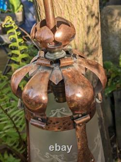 Antique Arts and Crafts Copper LANTERN/Porch Light. Reclaimed Lighting