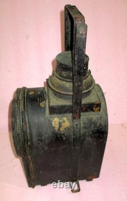 Antique BRASS J. A. Van Dyk & Zoon Kerosene Railroad Lantern LARGE Lens COMPLETE