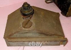 Antique BRASS J. A. Van Dyk & Zoon Kerosene Railroad Lantern LARGE Lens COMPLETE