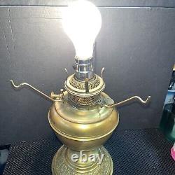 Antique B & H Bradley & Hubbard Oil Lamp Converted To Electric