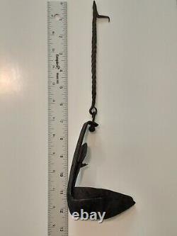 Antique Betty Whale Oil Lamp Vintage Twin Adjustable Forged Iron Miners Lantern