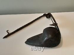 Antique Betty Whale Oil Lamp Vintage Twin Adjustable Forged Iron Miners Lantern