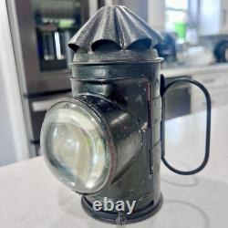 Antique Boat Signal Lantern Oil Lamp Bullseye Police Signal Lantern
