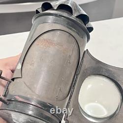 Antique Boat Signal Lantern Oil Lamp Bullseye Police Signal Lantern