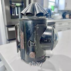 Antique Boat Signal Lantern Oil Lamp Bullseye Police Signal Lantern