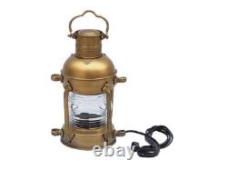 Antique Brass Anchor Electric Lantern 15