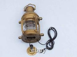 Antique Brass Anchor Electric Lantern 15