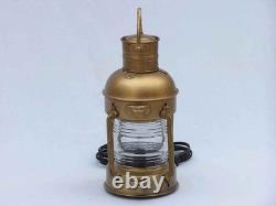 Antique Brass Anchor Electric Lantern 15