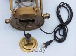 Antique Brass Anchor Electric Lantern 15